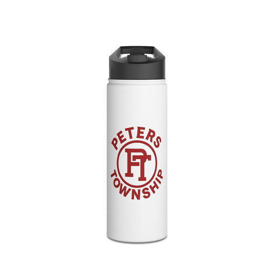 Peters Township Stainless Steel Water Bottle — Red FT Logo Insulated Bottle