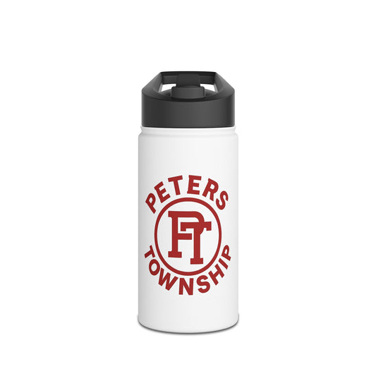 Peters Township Stainless Steel Water Bottle — Red FT Logo Insulated Bottle